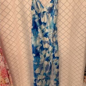 Hello Molly Blue and White Maxi Dress